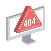 404-Fehler im Desktop vektor