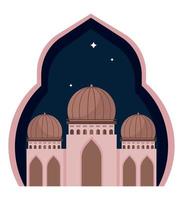 muslimische kultur rosa moschee vektor
