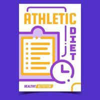 athletische Diät kreativer Werbebanner-Vektor vektor