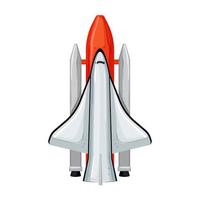 rymdskepp raket leksak tecknad serie vektor illustration