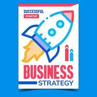 Geschäftsstrategie kreativer Promo-Banner-Vektor vektor
