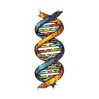DNA-Wissenschaftsskizze handgezeichneter Vektor