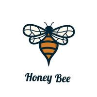 Honigbienen-Logo-Design-Vektor-Illustration vektor