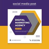 Corporate Digital Business Marketing Agentur Social Media Post und Web-Banner-Vorlage vektor