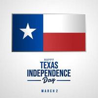 Der Texas Independence Day ist die Feier der Verabschiedung der Unabhängigkeitserklärung von Texas am 2. März vektor