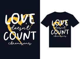 Liebe zählt keine Chromosomen-Illustrationen für druckfertiges T-Shirt-Design vektor