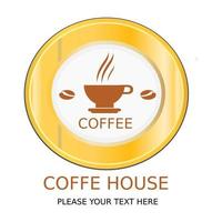 kaffe hus design mall illustration. där är plat, och kaffe. detta är Bra för din företag mat och dryck vektor