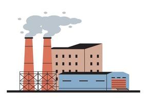 Industrieanlage mit zwei Schornsteinen vektor