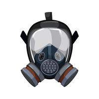 arbete respirator mask tecknad serie vektor illustration