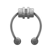 Chrom-Piercing-Ring Cartoon-Vektor-Illustration vektor