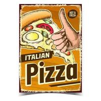 italienisches pizzarestaurant werben für bannervektor vektor