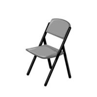 strand hopfällbar stol tecknad serie vektor illustration