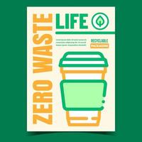 Zero Waste Life Werbeflyer Banner Vektor