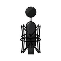 Karaoke-Mikrofon-Mikrofon-Musik-Cartoon-Vektorillustration