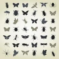de stor samling av insekter. en vektor illustration
