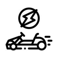 elektrische kart schwarze symbolvektorillustration vektor