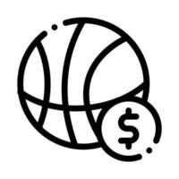 Basketball-Ball-Wetten und Glücksspiel-Symbol-Vektor-Illustration vektor