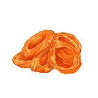 Aprikose Trockenfrüchte Cartoon-Vektor-Illustration vektor