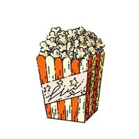Popcorn-Skizze handgezeichneter Vektor