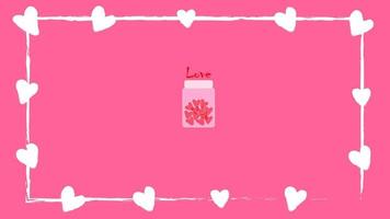valentine hjärta nasse Bank vit hjärta ram rosa bakgrund de begrepp av kärlek är ökande dag förbi dag. vektor
