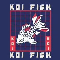 fisk koi logotyp och symbol vektorbild vektor