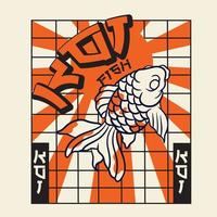 Fisch-Koi-Logo und Symbolvektorbild vektor