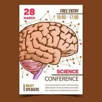 medicinsk vetenskap konferens befordran affisch vektor