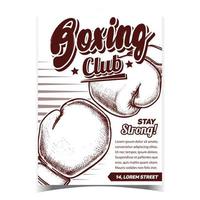 boxning sportigt klubb reklam affisch vektor