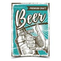 Bier Premium Craft Drink werben für Banner-Vektor vektor