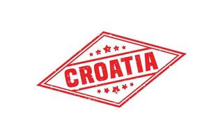kroatien stämpel sudd med grunge stil på vit bakgrund vektor