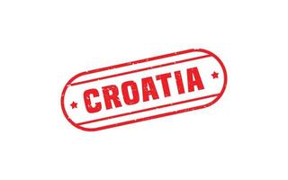 Kroatien Stempelgummi mit Grunge-Stil auf weißem Hintergrund vektor