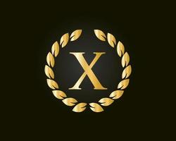 Buchstabe x Luxus-Logo-Vorlage im Vektor für Restaurant, Lizenzgebühren, Boutique, Café, Hotel, Heraldik, Schmuck und Modeidentität