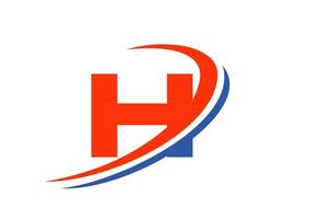 h-Brief-Business-Logo-Vorlage. anfängliches h-Logo-Design für Immobilien, Finanzen, Marketing, Management, Bau usw vektor