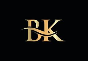 Monogrammbuchstabe bk Logo Design Vektor. bk-Buchstaben-Logo-Design mit modernem Trend vektor