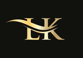 modernes lk-logo-design für geschäfts- und firmenidentität. kreativer lk-brief mit luxuskonzept vektor