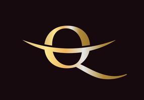 brev q logotyp design för företag och företag identitet vektor