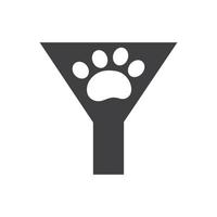 buchstabe y pet care logo, hundelogo design vektorzeichen und symbolvorlage vektor