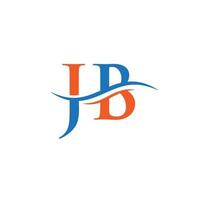J B länkad logotyp för företag och företag identitet. kreativ brev J B logotyp vektor