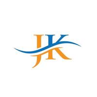 monogram brev jk logotyp design vektor. jk brev logotyp design vektor