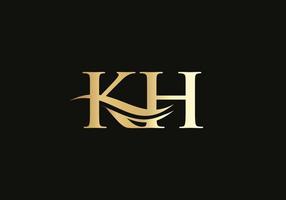 anfänglicher monogrammbuchstabe kh-logo-designvektor. kh-Buchstaben-Logo-Design mit modernem Trend vektor