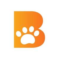 buchstabe b pet care logo, hundelogo design vektorzeichen und symbolvorlage vektor