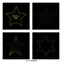 Gold Glittering Star Dust Vector Stjärnor