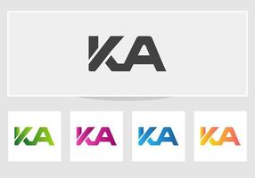 modern ka logotyp brev design mall vektor
