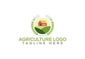 Logo-Design für die Landwirtschaft. landwirtschaftszeichen, landwirtschaftliche logotyp-vektorvorlage vektor