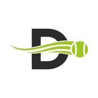 designvorlage für das logo des tennisclubs buchstabe d. Tennissportakademie, Vereinslogo vektor