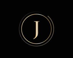 brev j logotyp för lyx symbol, elegant och eleganta tecken vektor