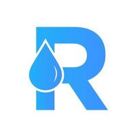 buchstabe r wasser logo element vektorvorlage. Wassertropfen-Logo-Symbol vektor