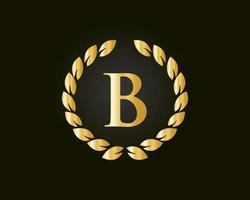 Buchstabe b Luxus-Logo-Vorlage in Vektor für Restaurant, Lizenzgebühren, Boutique, Café, Hotel, Heraldik, Schmuck und Modeidentität