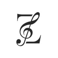 buchstabe z musiklogo. DJ-Symbol Podcast-Logo-Symbol-Vektorvorlage vektor