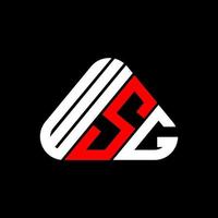WSG-Brief-Logo kreatives Design mit Vektorgrafik, WSG-einfaches und modernes Logo. vektor